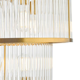 Eleanor 15 Light Chandelier Natural Brass Glass
