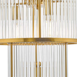 Eleanor 15 Light Chandelier Natural Brass Glass