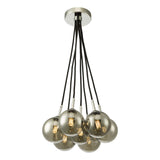 Elpis 7 Light Cluster Pendant Polished Chrome With Smoked Glass