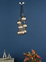 Elpis 7 Light Cluster Pendant Polished Chrome With Smoked Glass