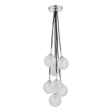 Elpis 7 Light Cluster Pendant Polished Chrome With Opal Glass