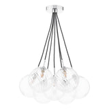 Elpis 7 Light Cluster Pendant Polished Chrome With Closed Glass