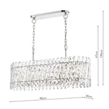 Entwine 10 Light Bar Pendant Polished Nickel and Crystal