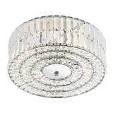 Errol Crystal Semi Flush Fitting Polished Chrome