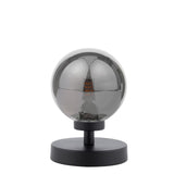 Esben Touch Table Lamp Matt Black With Smoked Glass
