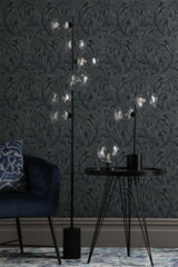 Esben Touch Table Lamp Matt Black With Clear Dimpled Glass