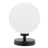 Esben Touch Table Lamp Matt Black With Opal Glass