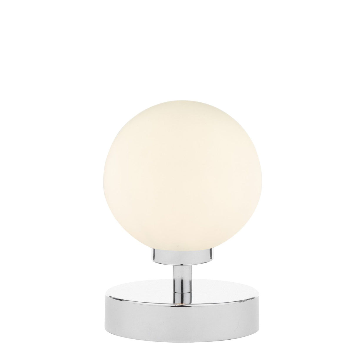 Esben Touch Table Lamp Polished Chrome With Opal Glass