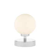 Esben Touch Table Lamp Polished Chrome With Opal Glass