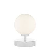 Esben Touch Table Lamp Polished Chrome With Opal Glass