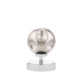 Esben Touch Table Lamp Polished Chrome With Closed Organic Smoked Glass