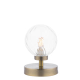 Esben Touch Table Lamp Antique Brass With Twisted Glass