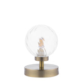 Esben Touch Table Lamp Antique Brass With Twisted Glass