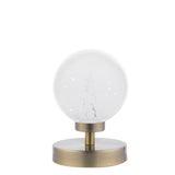 Esben Touch Table Lamp Antique Brass With White Confetti Glass