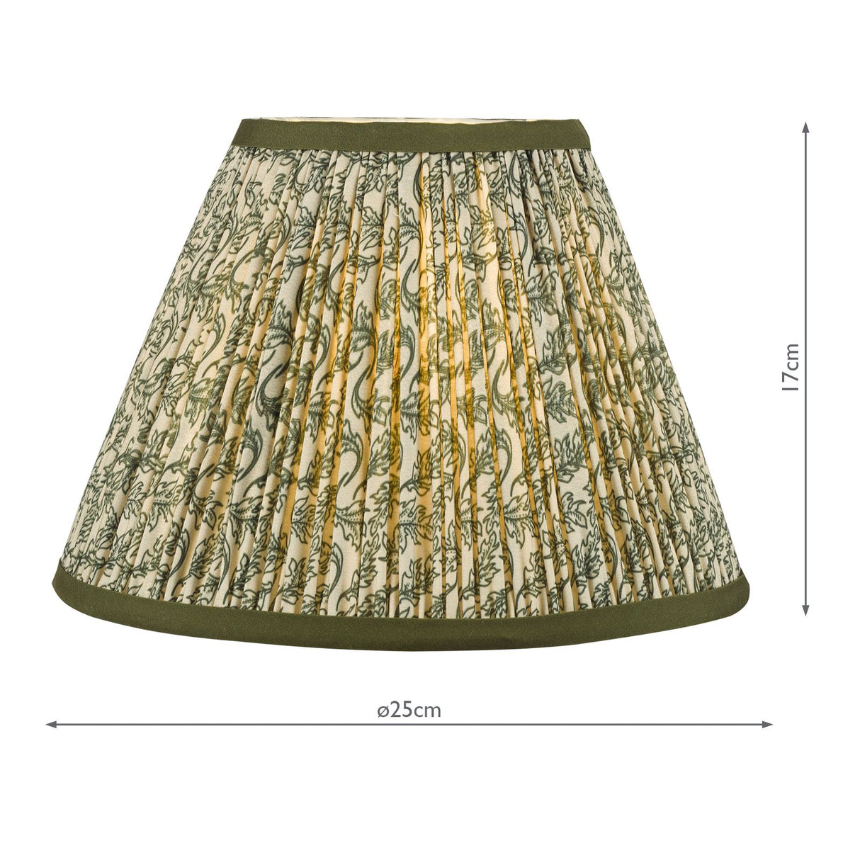 Esther Green Cotton Empire Shade 25cm 25cm