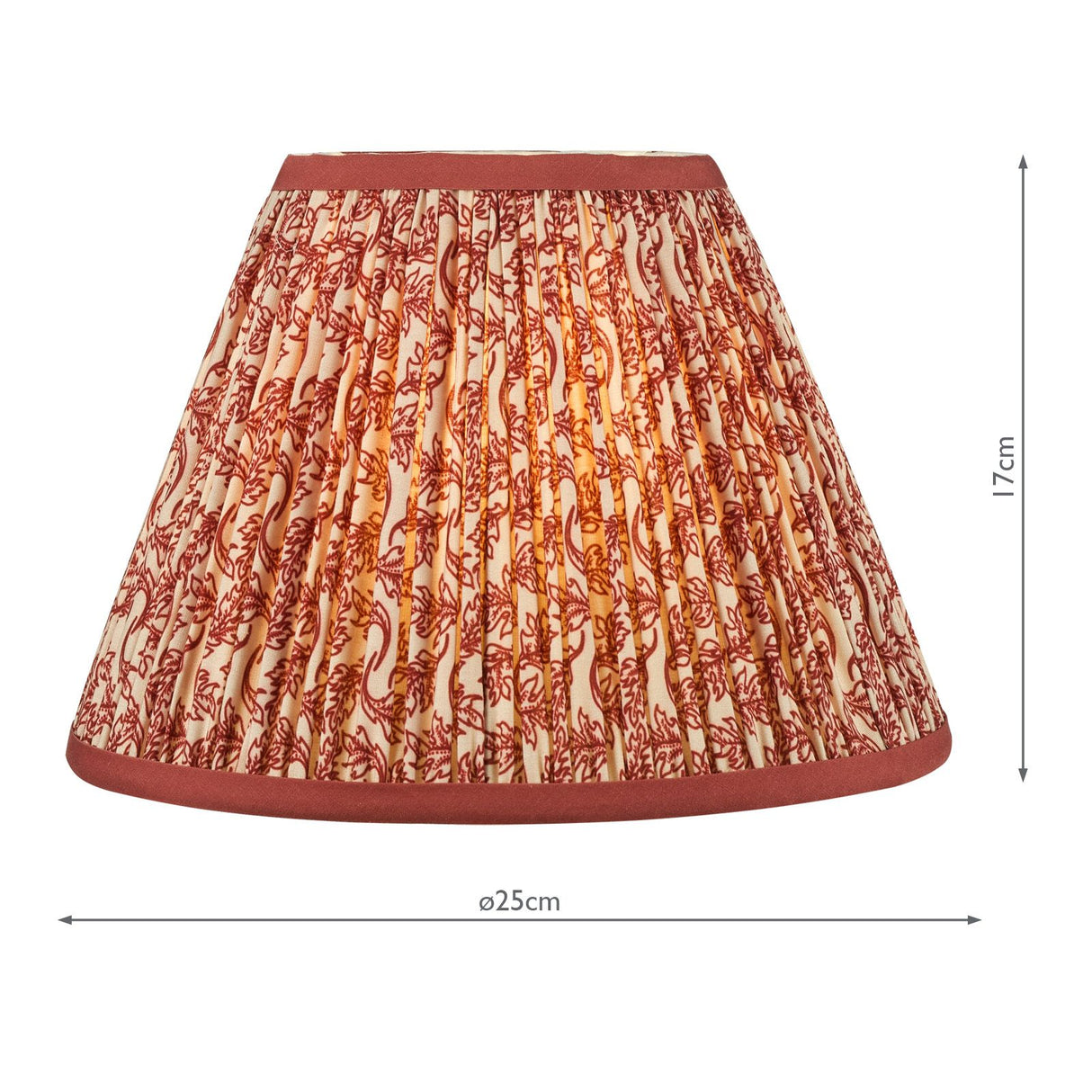 Esther Red Cotton Empire Shade 25cm 25cm
