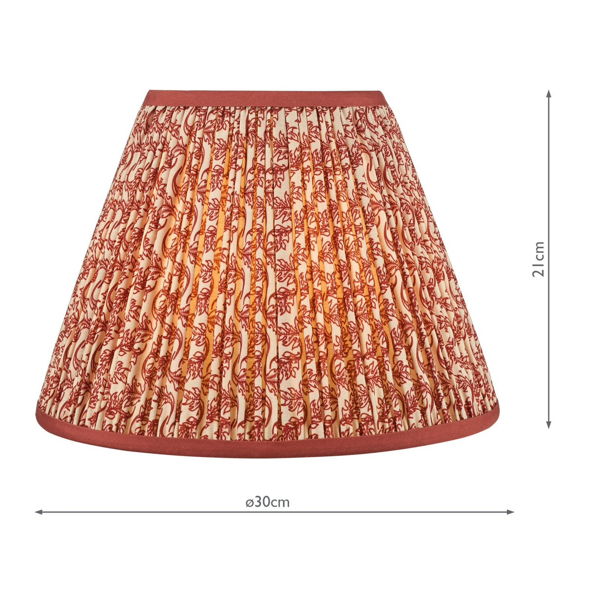 Esther Red Cotton Empire Shade 30cm 30cm