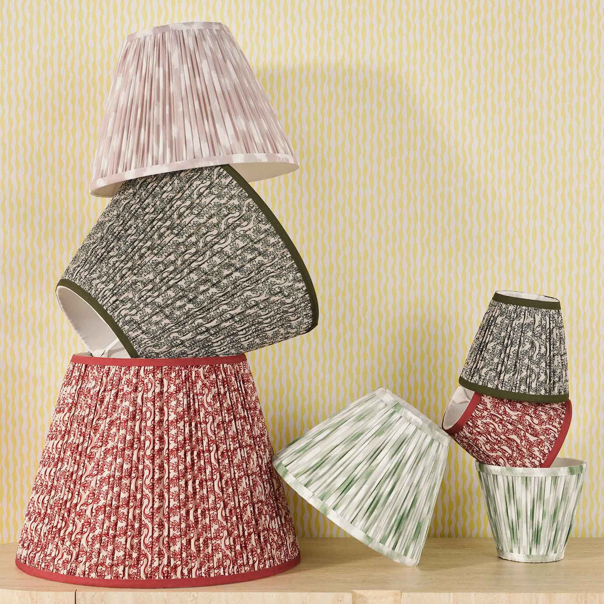 Esther Red Cotton Empire Shade 35cm 35cm