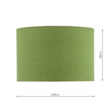 Etzel Green Linen Drum Shade 30cm