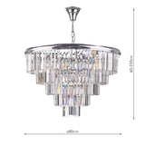 Eulalia 12 Light Chandelier Polished Chrome Crystal