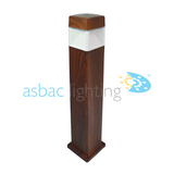 Eliot 800 10W GX53 LED CCT, Bollard, Oak Effect/Clear