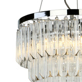 Fame 5 Light Pendant Polished Chrome Glass