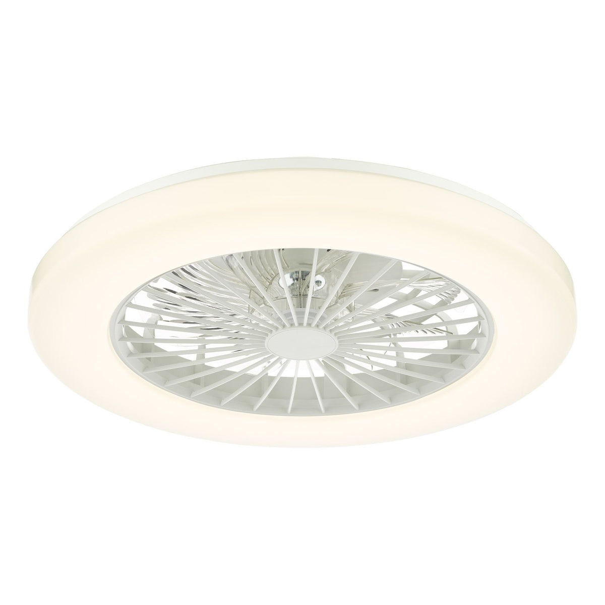 Fan Flush White Fitting Only LED – ideas4lighting