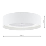 Fan Flush White LED