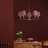 Favian 5 Light Pendant Matt Bronze With Shade