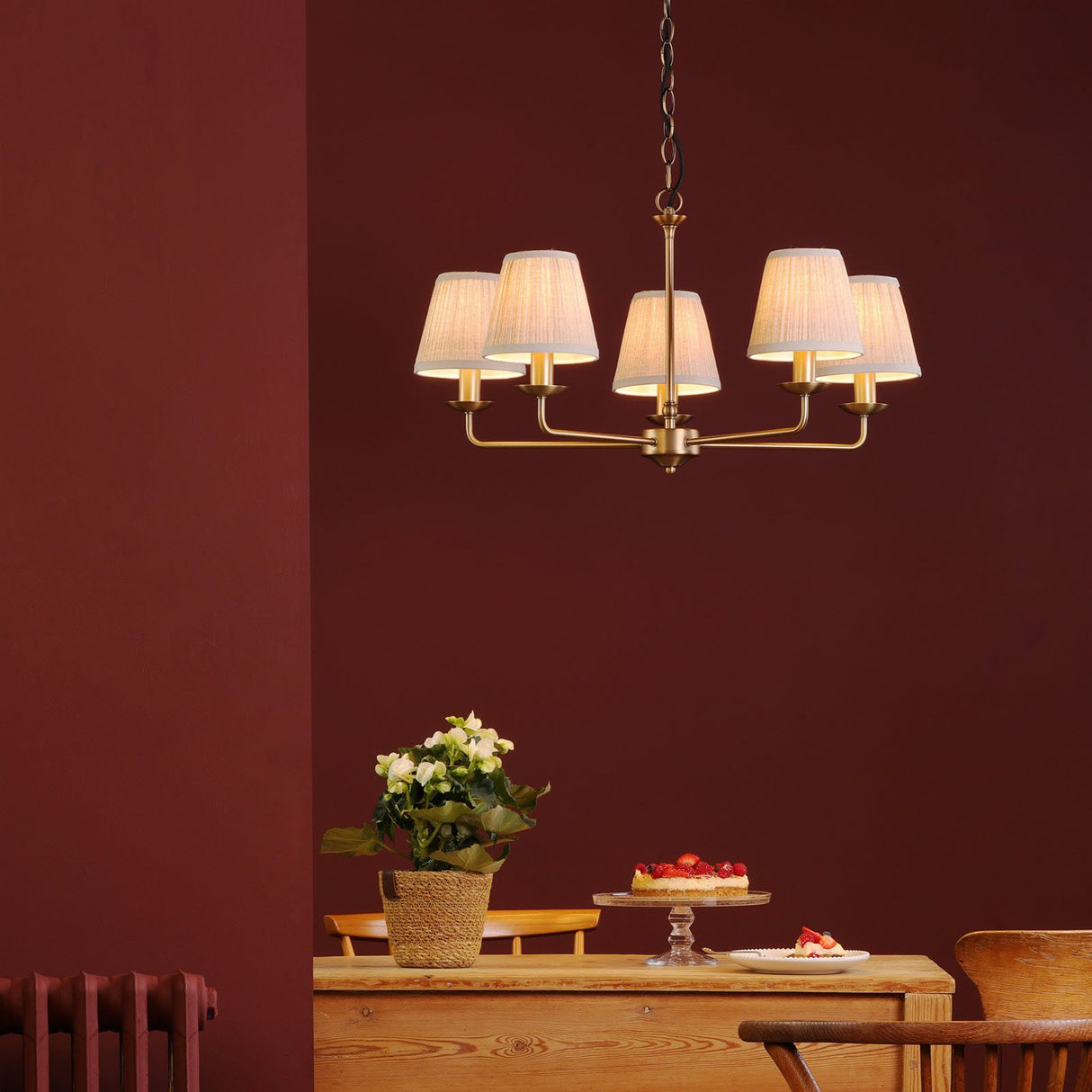 Favian 5 Light Pendant Matt Bronze Fitting Only
