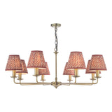 Favian 8 Light Pendant Matt Bronze With Shade
