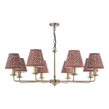 Favian 8 Light Pendant Matt Bronze With Shade