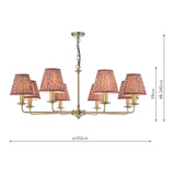 Favian 8 Light Pendant Matt Bronze With Shade