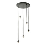 Federico 5 Light Cluster Pendant Matt Black Frame Only