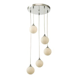 Federico 5 Light Cluster Pendant Polished Chrome With Opal Glass
