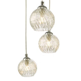 Federico 5 Light Cluster Pendant Polished Chrome With Clear/Wire Glass