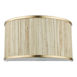 Fenella 2 Light Wall Light Gold Leaf and Seagrass