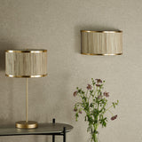 Fenella Table Lamp Gold Leaf With Seagrass Shade