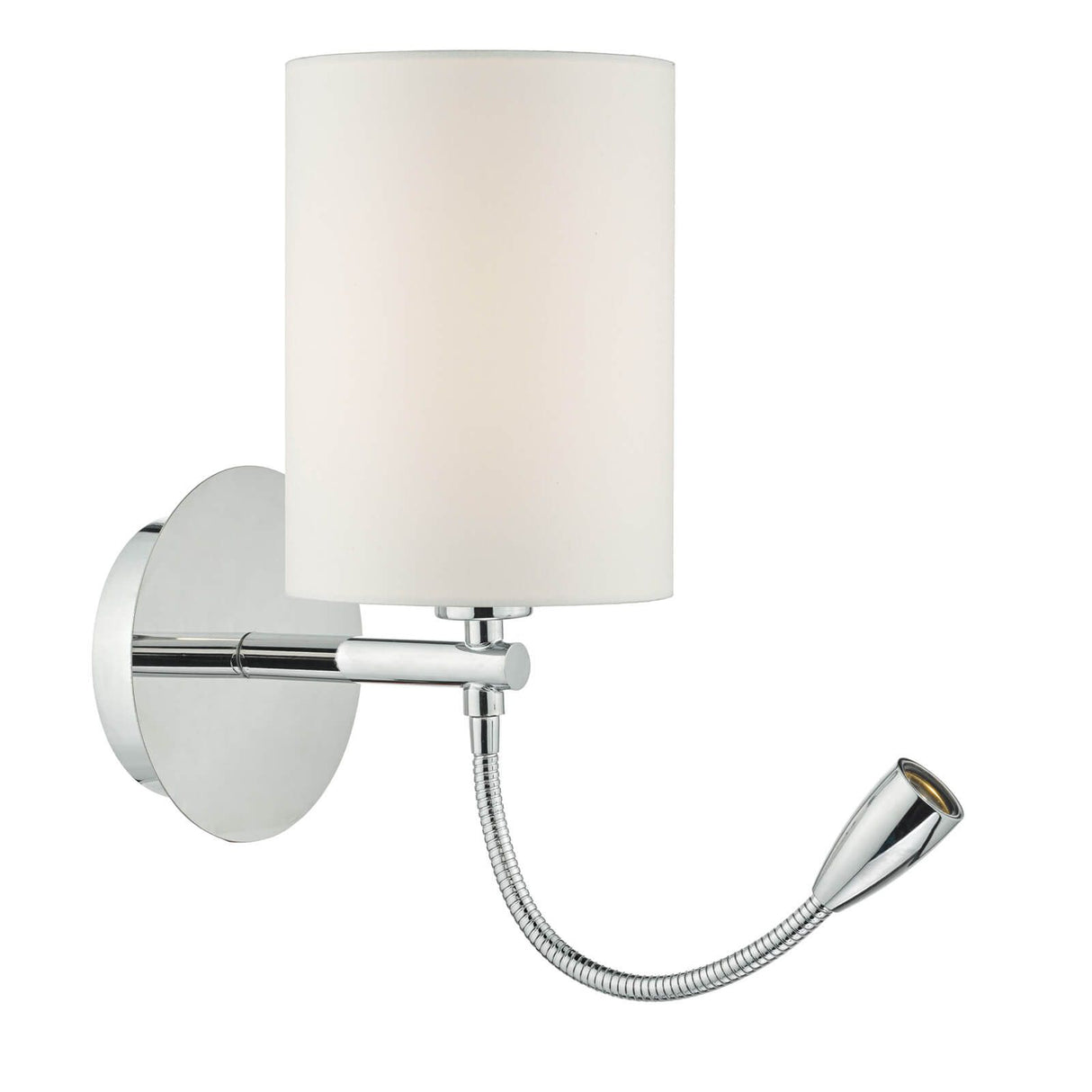 Feta Wall Light Polished Chrome With Shade LED