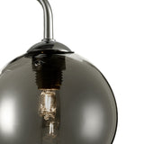 Feya 3 Light Semi Flush Polished Chrome With Smoked Glass