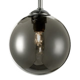 Feya 3 Light Semi Flush Polished Chrome With Smoked Glass