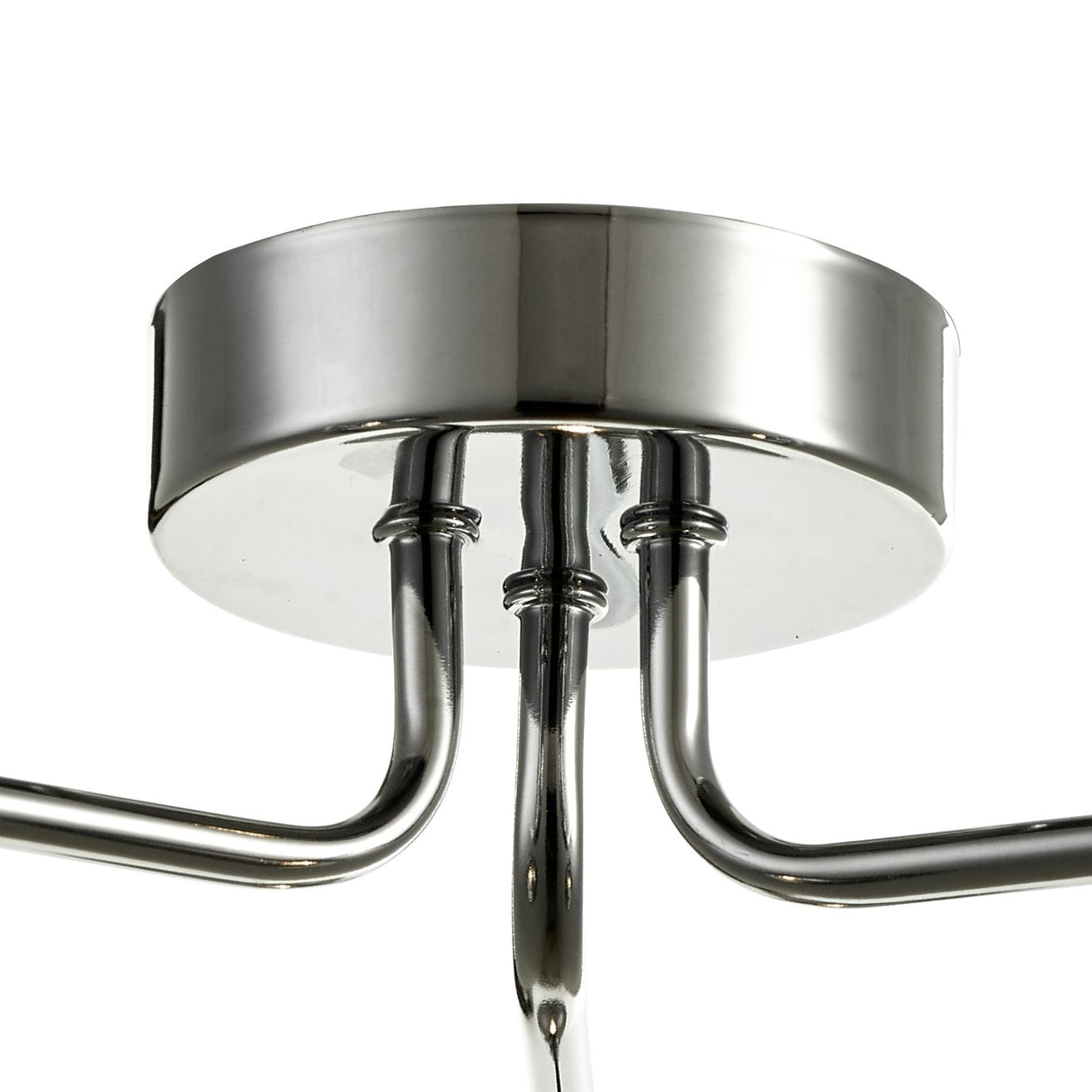 Feya 3 Light Semi Flush Polished Chrome With Smoked Glass