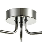 Feya 3 Light Semi Flush Polished Chrome With Smoked Glass
