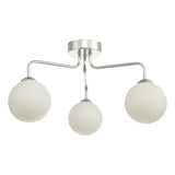 Feya 3 Light Semi Flush Polished Chrome With Opal Glass