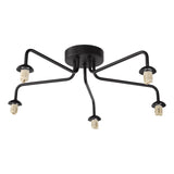 Feya 5 Light Semi Flush Matt Black Frame Only