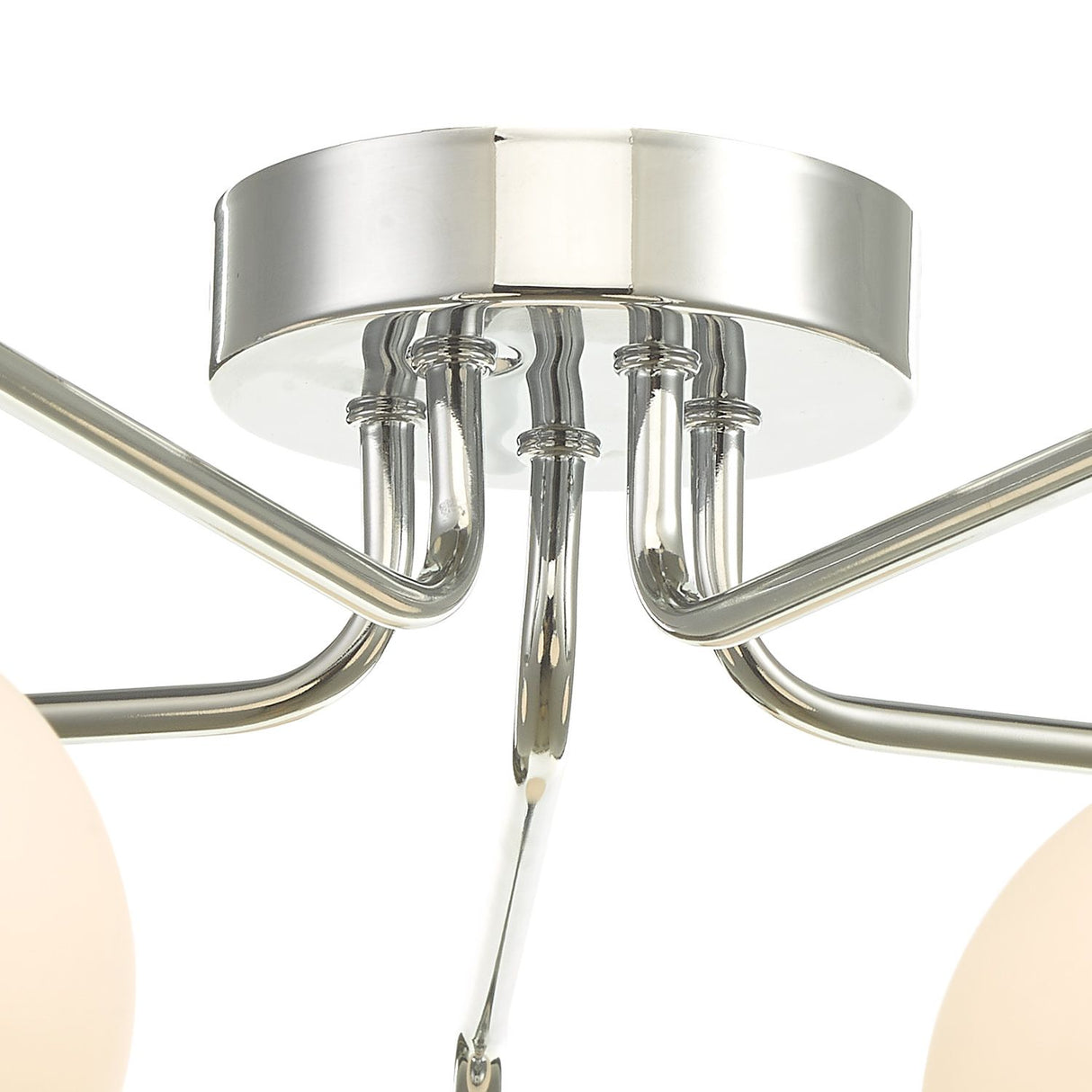 Feya 5 Light Semi Flush Polished Chrome With Opal Glass