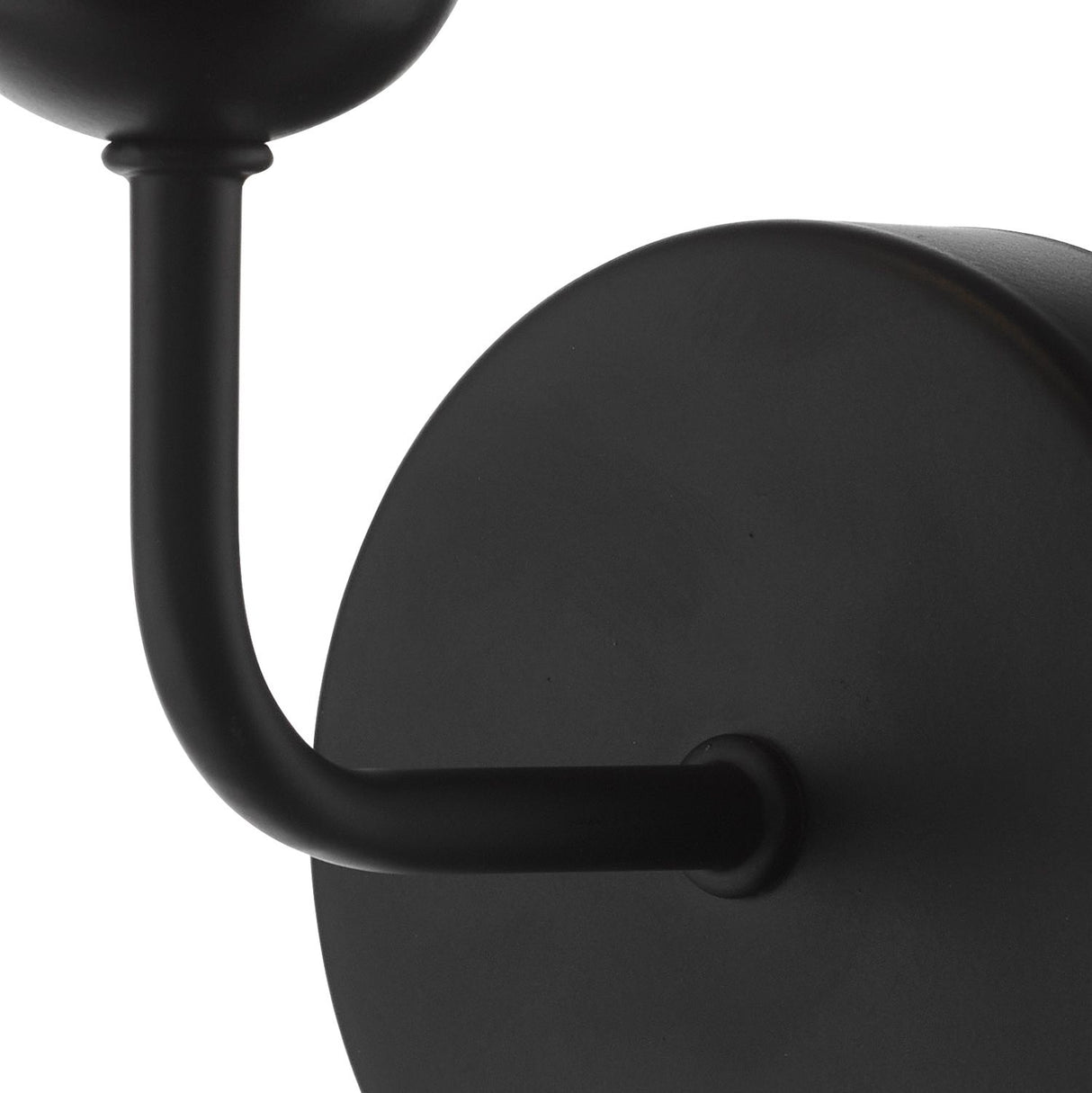 Feya Wall Light Matt Black With Smoked Glass