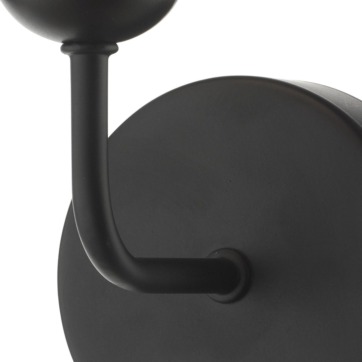 Feya Wall Light Matt Black With Opal Glass