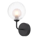 Feya Wall Light Matt Black With Clear/Opal Glass