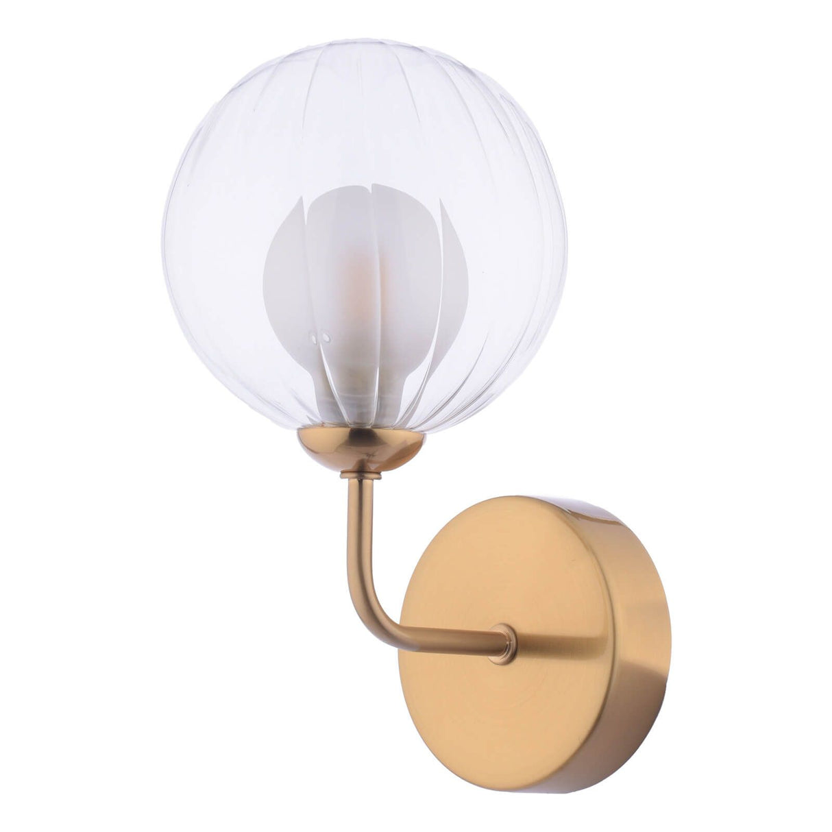 Feya Wall Light Antique Bronze With Clear/Opal Glass
